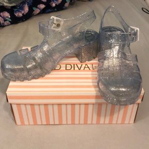 Clear glitter Sandals